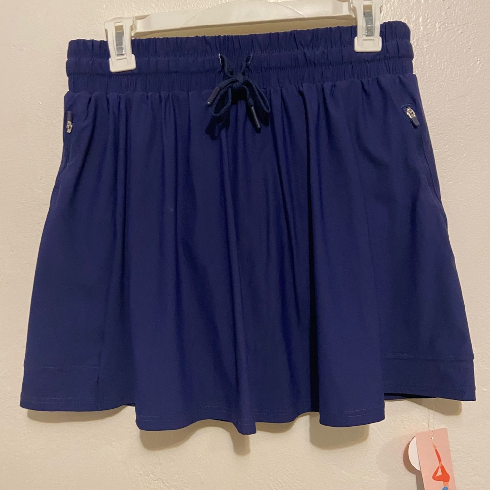 Navy Blue Athletic Tennis Skirt/ Bathing Suit